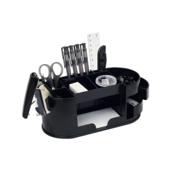 Przybornik biurowy 380S z wyposażeniem 12 elem. czarny EAGLE