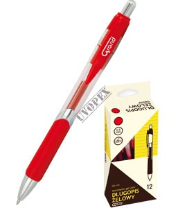 Długopis żelowy automatyczny czerwony Grand GR-161