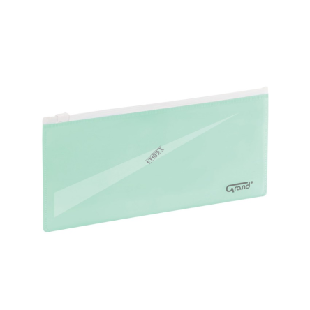 Koperta z zamkiem strunowym 240x118mm GR-P053 zielony GRAND