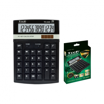 Kalkulator biurowy 14-pozycyjny podwójne zasilanie TOOR TR-2260