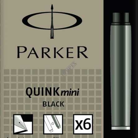 Nabój atramentowy Quink mini czarny Parker