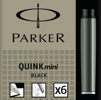 Nabój atramentowy Quink mini czarny Parker