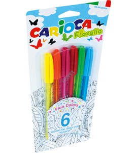 Długopis fluo 6 kolorów Carioca Fiorella (42774)