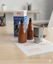 Brązowy tusz do pieczątek Colop na bazie wody - 25ml