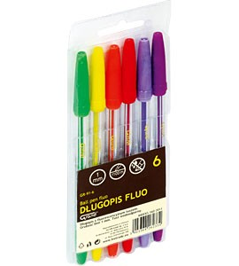 Długopis żelowy fluo 6 kolorów Grand GR-91