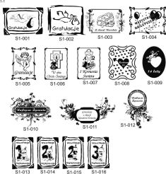 Stemple Scrapbook - Scrapbooking pieczątka Duże