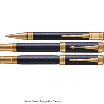 Pióro wieczne Parker Duofold Prestige Blue Chevron GT
