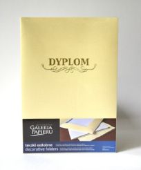 Teczki ozdobne Iceland kremowy z napisem A4