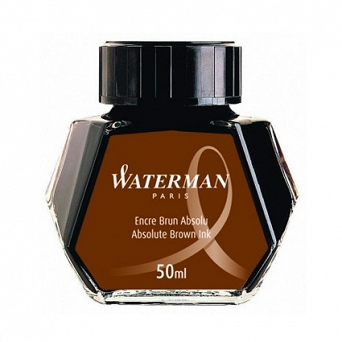 Atrament Waterman w butelce brązowy Hawana