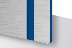 Laminat grawerski TroLase Metallic Plus Szczotkowana Stal Nierdzewna/Niebieski 1,60mm LMT+315-206