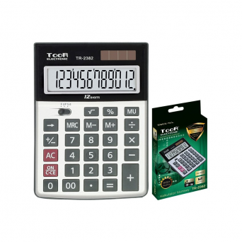Kalkulator biurowy 12-pozycyjny podwójne zasilanie TOOR TR-2382