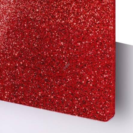 TroGlass Glitter czerwony świąteczny 3mm