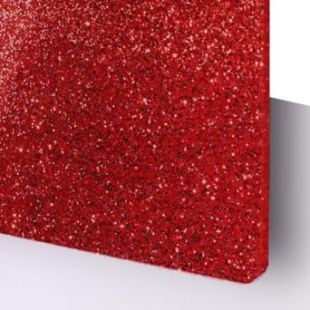 TroGlass Glitter czerwony świąteczny 3mm