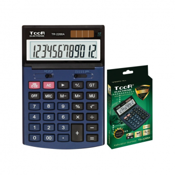 Kalkulator biurowy 12-pozycyjny podwójne zasilanie TOOR TR-2266A