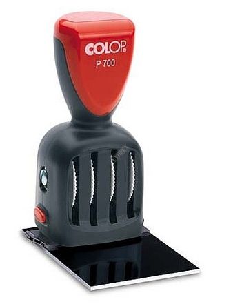 Ręczny datownik ustawiany z płytką P700/S3 wysokość daty 4 mm - specjalny wymiar płytki 35x75 mm