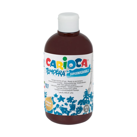 Farba tempera brązowa 500 ml Carioca