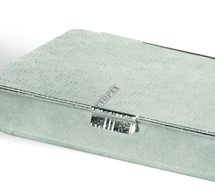 Pieczątka Pudełko metalowe - nr 4,5 - płytka tekstu 60x34 mm