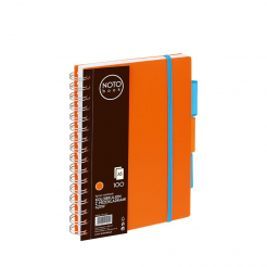 Kołobrulion A5 100 kartek pomarańczowy kratka Grand NOTObook
