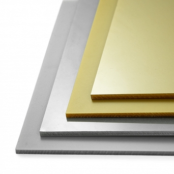 Pakiet promocyjny - Pleksi 3 mm złota i srebrna połysk i matowa 600 x 298 mm (4 szt.)