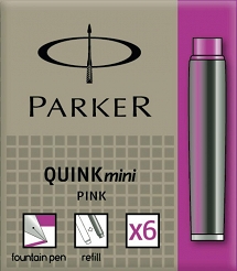 Nabój atramentowy Quink mini różowy Parker