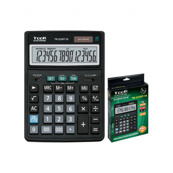 Kalkulator biurowy 16-pozycyjny podwójne zasilanie TOOR TR-2239T