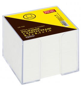 Pojemnik z karteczkami 8.3x8.3x7.5 cm
