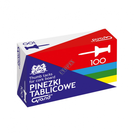 Pinezki GRAND tablicowe kolorowe 100 szt.