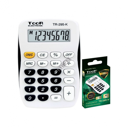 Kalkulator kieszonkowy 8-pozycyjny kieszonkowy TOOR TR-295-K
